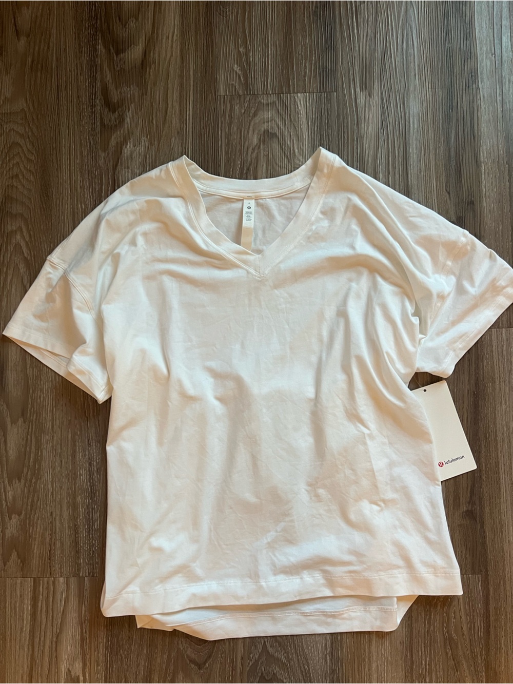 lululemon athletica White Scoop Neck Tee